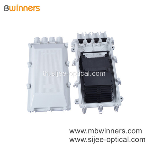 กล่องต่อสายไฟเบอร์ออปติกแบบกันน้ำ Ip68 ชนิดแนวตั้งพร้อมกล่องเข้าถึงสากลได้ถึง 256 ตัว